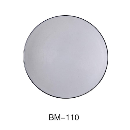 Yanco 10.25 in. Birmingham Melamine Scratch Resistant Round Plate, 24PK BM-110